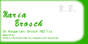 maria brosch business card